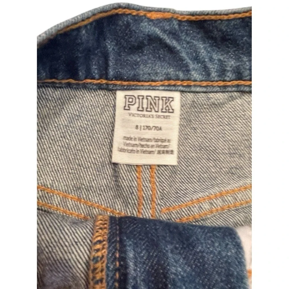 Victoria's Secret Pink Cutoff Denim Shorts Women's Size 8 Y2K High Rise Festival